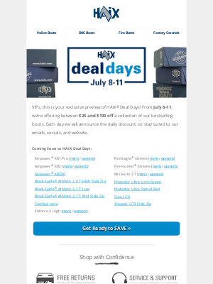 Haix North America - Your VIP Guide to HAIX Deal Days – July 8-11