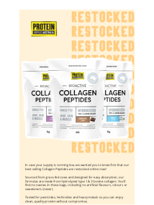 Protein Supplies (Australia) - Psst... Collagen is Restocked! 😋