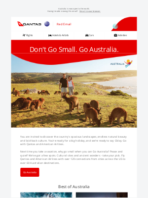 Qantas (AU) - Don't Go Small. Go Australia.