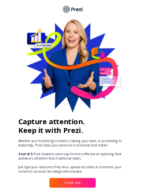 Prezi - Stand out instantly with Prezi AI