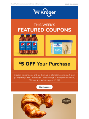 The Kroger Co. - SAVE with Great Weekly Digital Coupons 🛒 | Fresh Baked Croissants 🥐