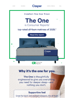 Casper - See how Consumer Reports rated The One.