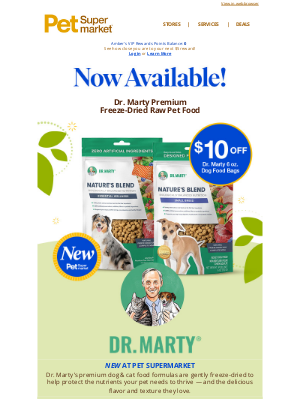 Pet Supermarket - [NEW] Dr. Marty dog food & treats 💚 NOW AVAILABLE!