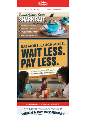 Golden Corral - Gummy sharks spotted! 🦈