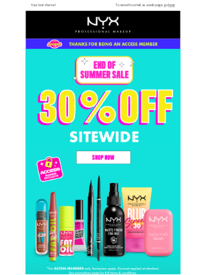 🔥 FINAL HOURS! 30% off ends tonight