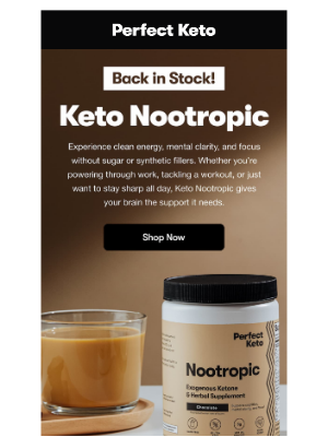 Perfect Keto - Keto Nootropic Is Back! 🧠