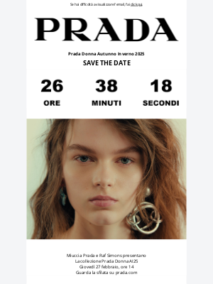 Prada - Save the Date - Prada Donna Autunno Inverno 2025