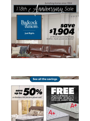 Badcock Home Furniture &more - 🙌 FINALLY! The Anniversary Sale is here 🙌