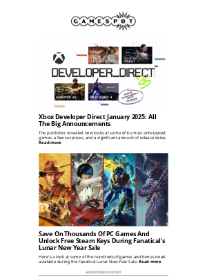 GameSpot - Xbox Developer Direct January 2025: All The Big Announcements