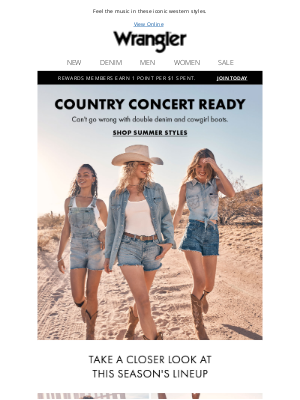 Wrangler - The perfect summer concert outfitting