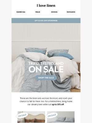 I Love Linen (Australia) - Tried, Tested, and On Sale