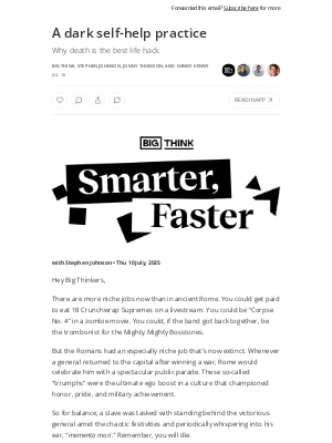 Big Think - A dark self-help practice