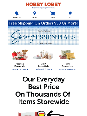 Hobby Lobby - Shop Our Everyday Best Price!