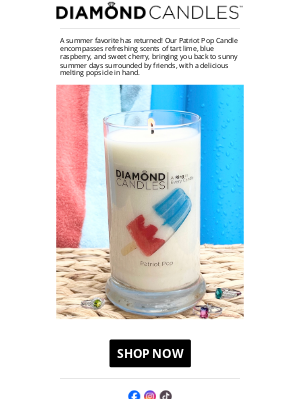 Diamond Candles - A summer favorite has returned 🎉