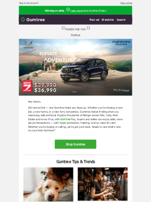 Gumtree Australia - Joann, Stay connected with Gumtree !!!