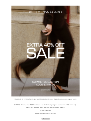 Elie Tahari - Enjoy an Extra 40% off