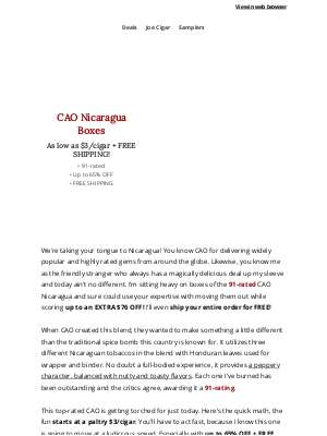 Cigars International - Last Call on CAO Boxes
