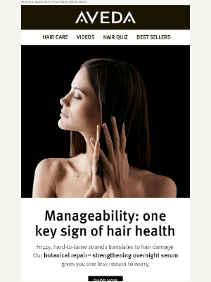 Aveda - One key sign of hair health