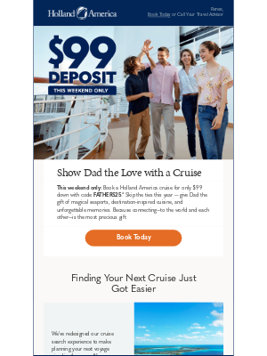 Holland America Line - Give Dad the gift of together