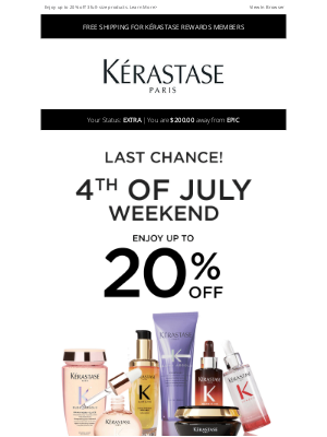 Kérastase - Last chance for up to 20% off