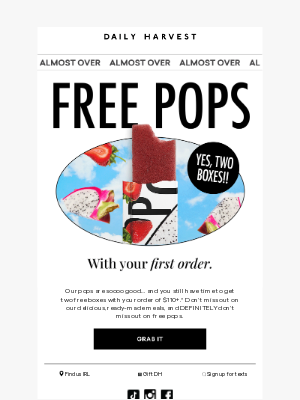 Daily Harvest - Last call to grab free pops!!!