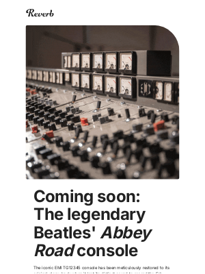 Reverb - Coming soon: The legendary Beatles' Abbey Road console