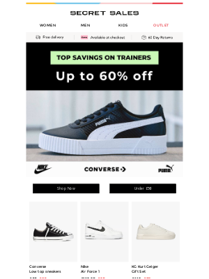  - Trending trainers FOR LESS! Up to 60% off top styles