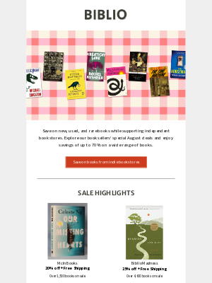 Biblio - Up to 70% off | Great books, small prices