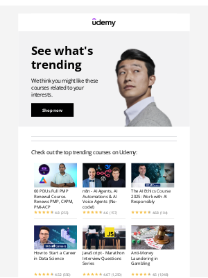 Udemy - We’ve got some new course recommendations for you.