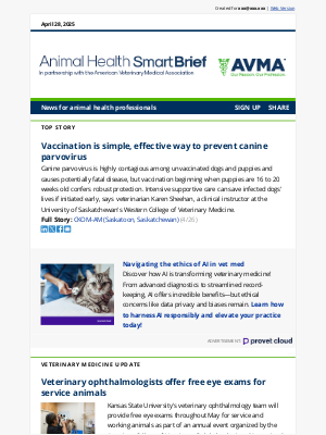 American Veterinary Medical Association (AVMA) - Vaccination is simple, effective way to prevent canine parvovirus