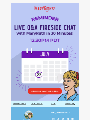 MaryRuth Organics - Waiting room is filling up 😯