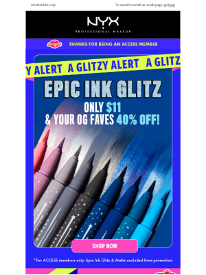 NYX - A glitzy offer for you ✨
