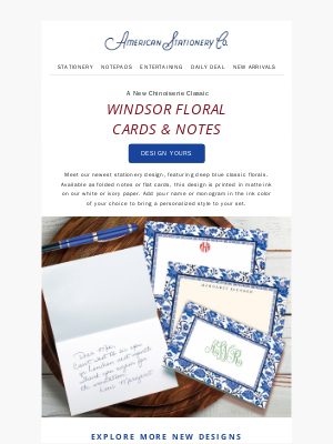 American Stationery - 🔹Introducing Windsor Floral Cards & Notes