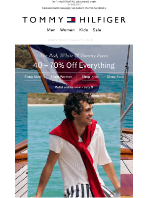Tommy Hilfiger - Ends TODAY! Extra 25% off $175+ or 15% off $125+