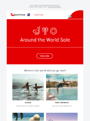 Qantas (AU) - 🌍 Around the World Sale starts today 🤿