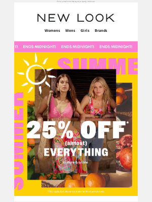 New Look (United Kingdom) - Last chance: 25% off HOT summer styles