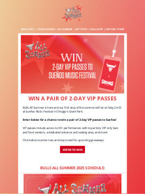 Chicago Bulls - Win Sueños VIP Passes