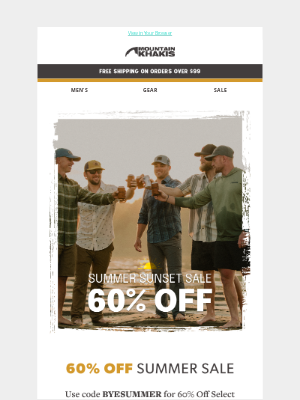 Mountain Khakis - Ends Tonight *SIXTY PERCENT OFF*