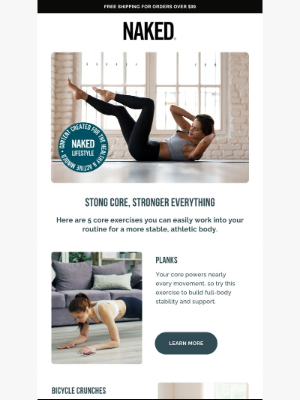 Naked Nutrition - 5 Exercises to Build a Rock Solid Core