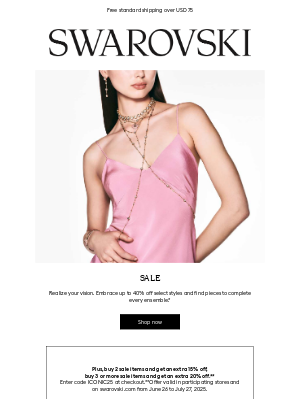 Swarovski - Create your look with up to 40% off*