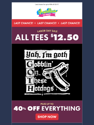 Threadless - The sale is ending. For real, for real.