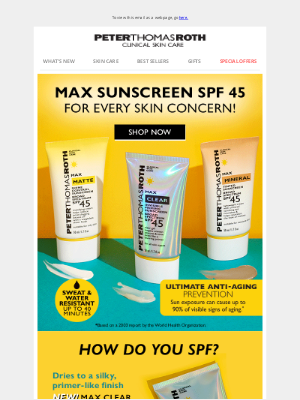Peter Thomas Roth - NEW Max Sunscreen Collection Addition!
