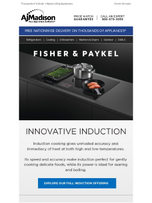 AJ Madison - Save $2,750 on Fisher & Paykel qualifying appliances