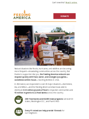 Feeding America - When natural disaster strikes, community is everything