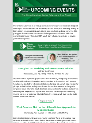 Simio Software - Simio Solution Series: One Week Until Showtime