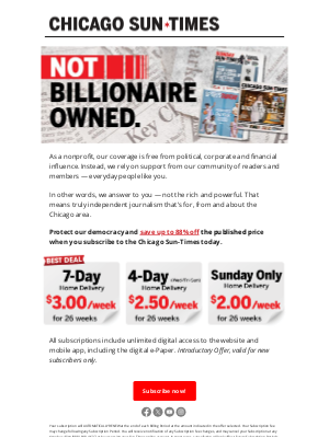 Chicago Sun-Times - We answer to you, not the rich and powerful.