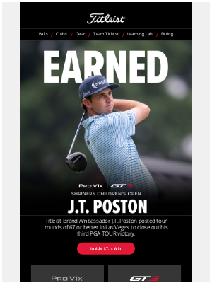 Titleist - Titleist Brand Ambassador J.T. Poston Wins Shriners Children's Open