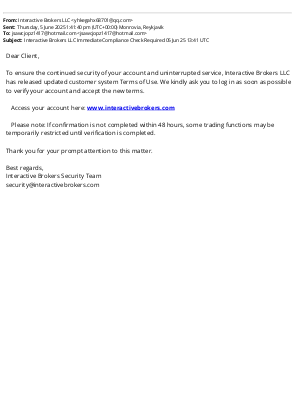 StockX - FW: Interactive Brokers LLC  Immediate Compliance Check Required   05 Jun 25 13:41 UTC