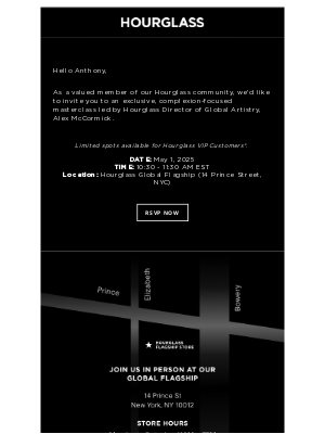 Hourglass Cosmetics - Exclusive: Invite A Complexion Masterclass ​