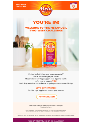 Metamucil - Welcome to the Metamucil Two-week Challenge!